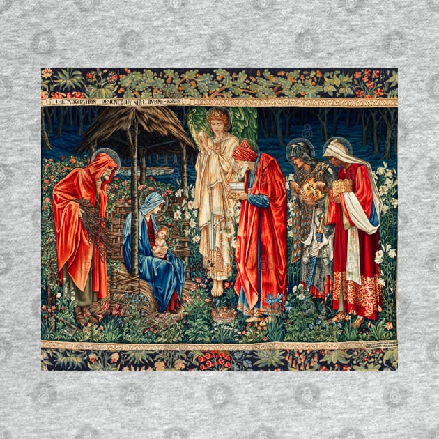 ADORATION OF THE MAGI William Morris,Burne-Jones Christmas Tapestry by BulganLumini